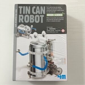 NIB Vintage Y2K Toy Toysmith Tin Can Robot (2007, 4M)